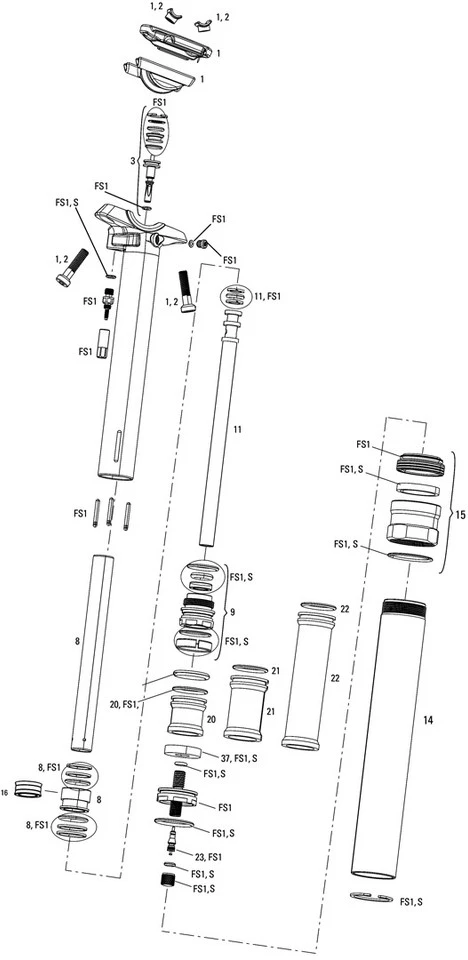 ROCKSHOX Ersatzteile Reverb Sattelstütze (A1 / 2010-2012) 1 ROCKSHOX Ersatzteile Reverb Sattelstütze (A1 / 2010-2012)