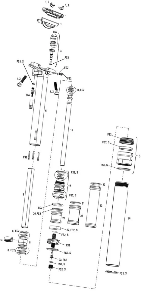 ROCKSHOX Ersatzteile Reverb Sattelstütze (A2 / 2013-2016) 1 ROCKSHOX Ersatzteile Reverb Sattelstütze (A2 / 2013-2016)