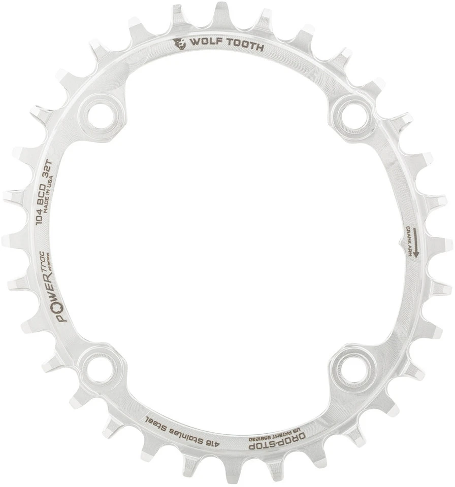 Elliptical 104 BCD Edelstahl Kettenblatt 1 Elliptical 104 BCD Edelstahl Kettenblatt